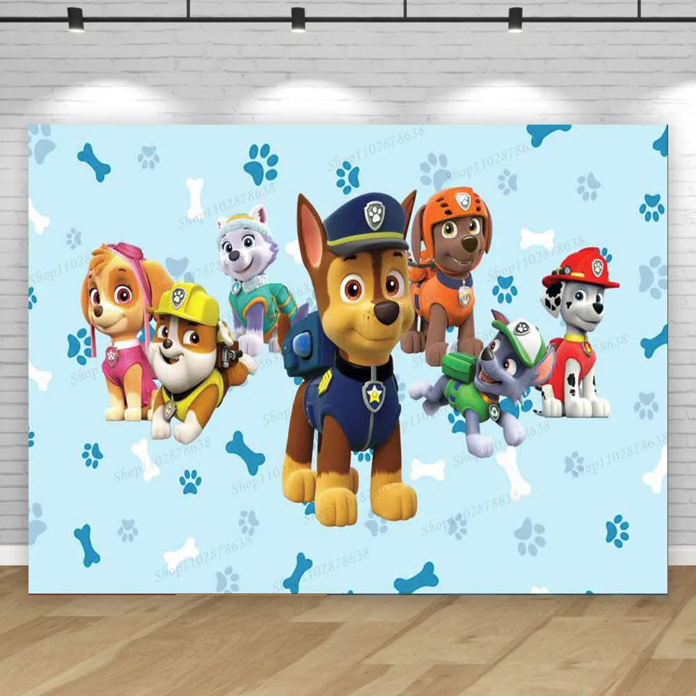 thumbnail image 1 of Fondo de cumpleaños de la Patrulla Canina, decoración para fiesta de niños, niñas y niños, fondo para fotografía, pancarta para evento de cachorros, póster, accesorios para estudio fotográfico, 1 of 5