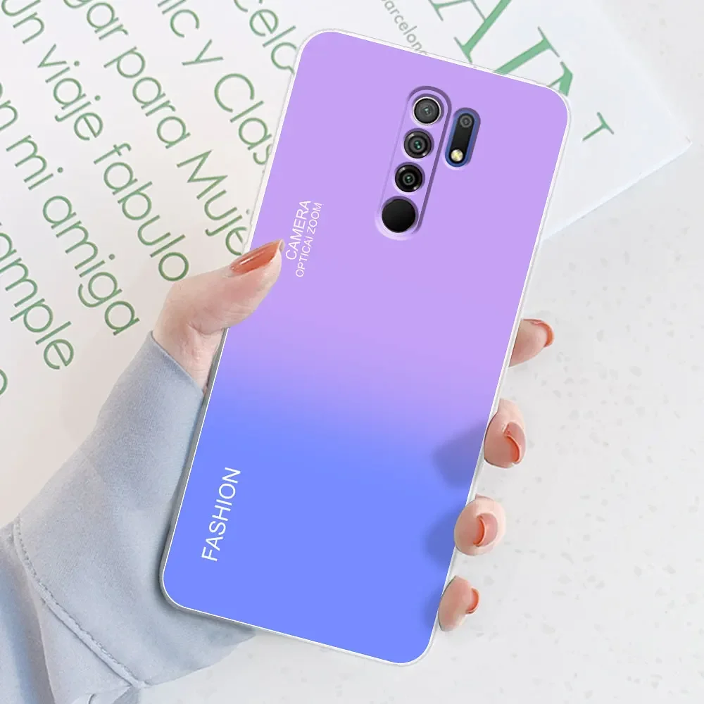 Elegant Watercolor Marble Transparent Silicone Soft TPU Case for 6.53-inch Smartphones - Protective Bumper Back Cover