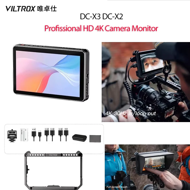VILTROX DC-X3 DC-X2 Monitor 6 Inch 2000 Nits 4K Touch Screen Profissional HD Monitor Photographic HD FHD Portable Camera