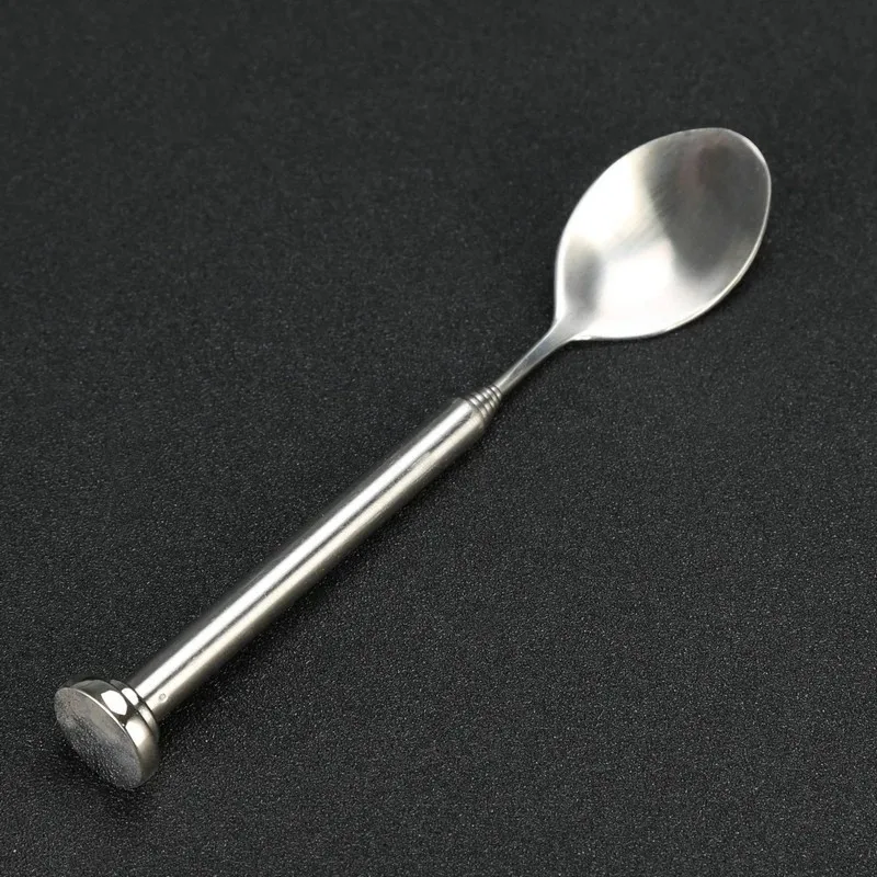 Cocktail Spoon Stainless Steel Retractable Bar Spoon Bartender Cocktail Mixing Spoon Telescopic Extendable Long Pocket