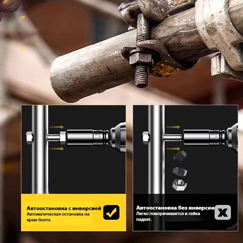 1/2in High Torque Electric Wrench Brushless Cordless Impact Wrench Decoration Team Power Tools For Dewalt 20V Battery 2