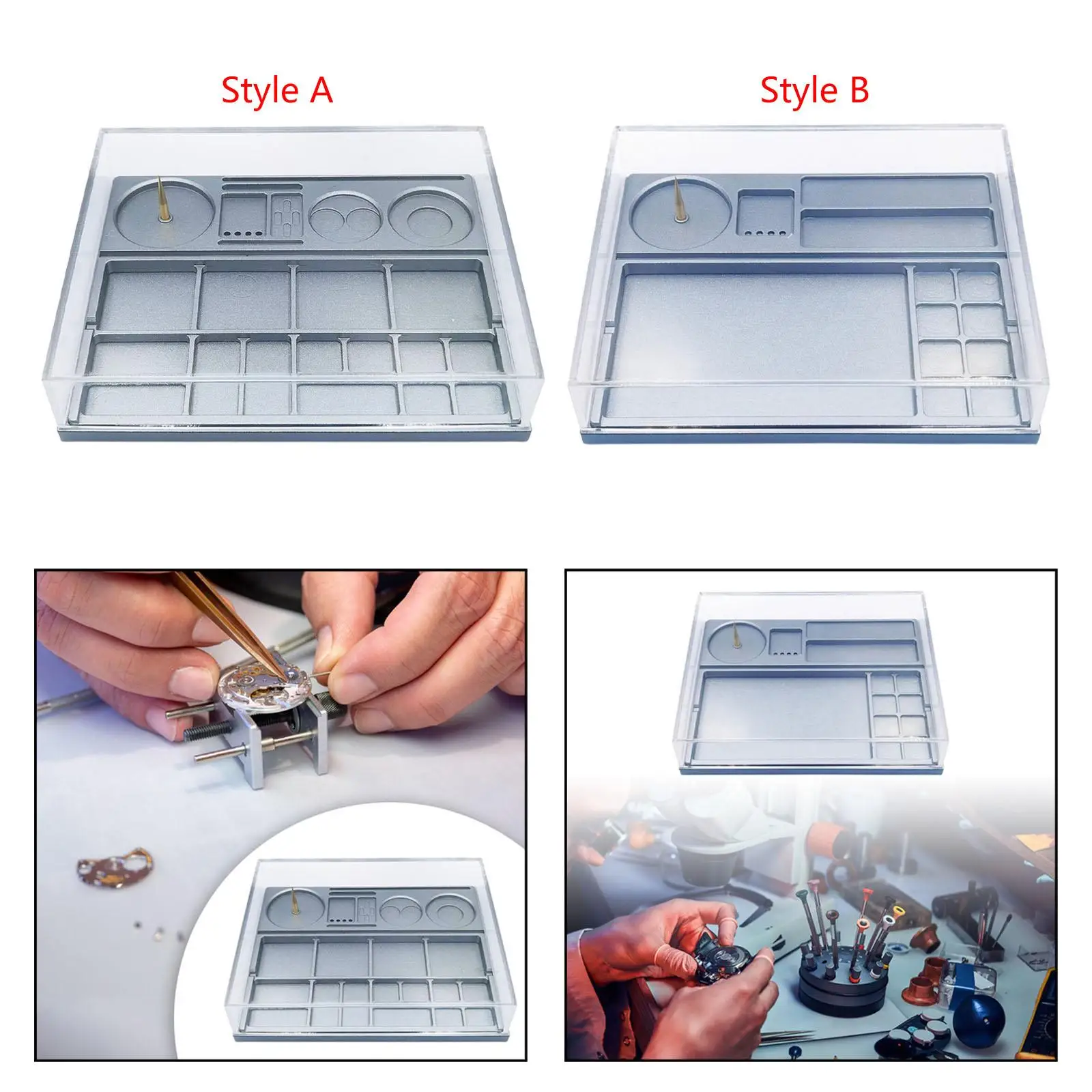 Watch Parts Storage Box Hardware Portable Watch Holder Multifunction Professional Home Use Repairing Tools for Screw Component