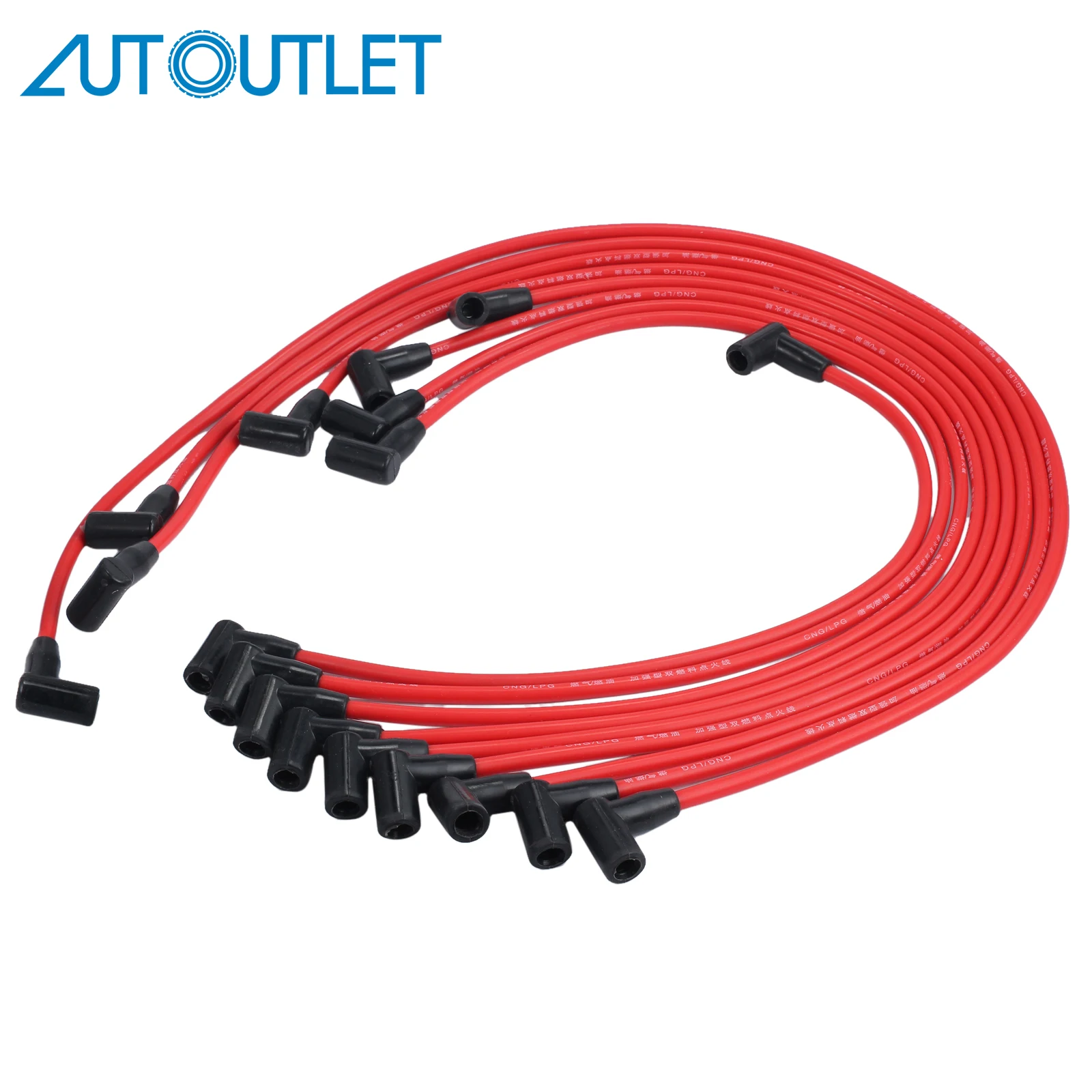 Autoutlet 9pcs Spark Plug Wires Plug Set For Chevrolet Hei Sbc Bbc 350