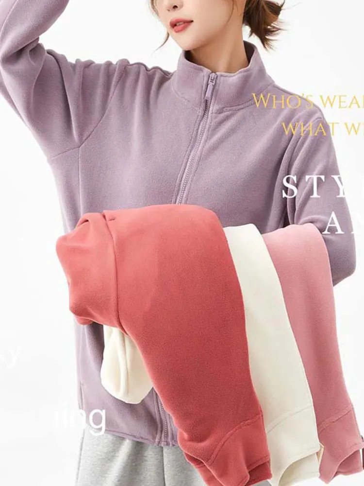 

2023 Autumn Winter Plush Jacket Women Loose Coat Ladies Fleece Coat Female Warm Thick Jacket For Women