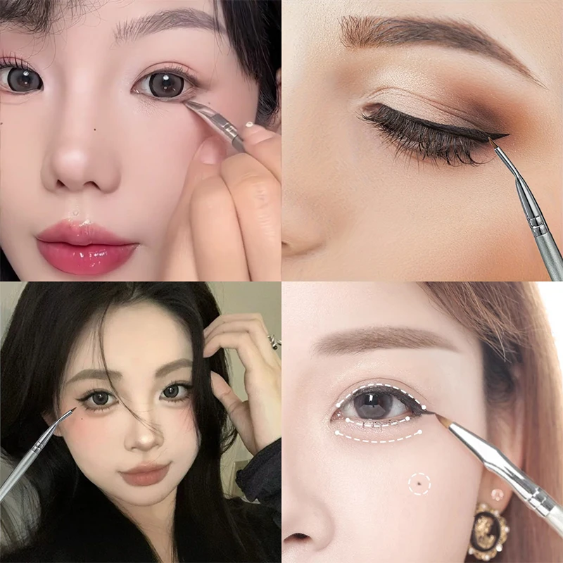 Bend Head Eyeliner Brush Eye Detail Makeup Brush Under Eyes Tear Trough Concealer Brush Detail Eye Liner Precision Cosmetic Tool 6