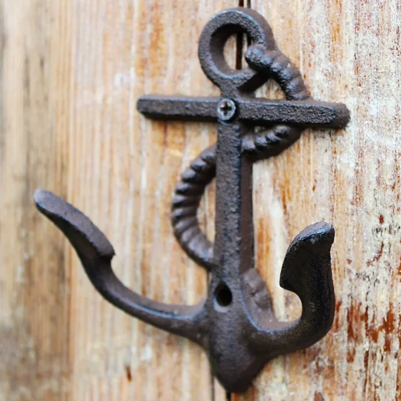 Discounted European Classic Retro Cast Iron Hook Wall Hanging Wall Decoration Clothing Hook Iron Anchor Hook 2