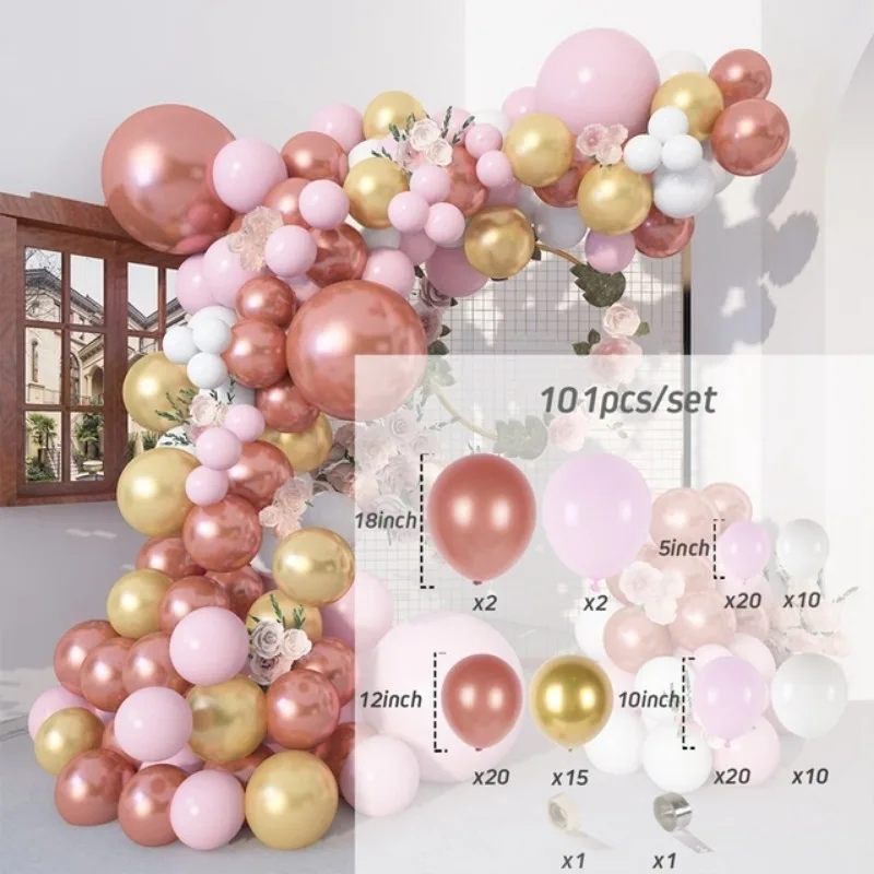 

Rose Gold Balloon Arch Balloon Garland Bachelorette Party Bridal Shower Decorations Wedding Birthday Baby Shower Supplies Globos