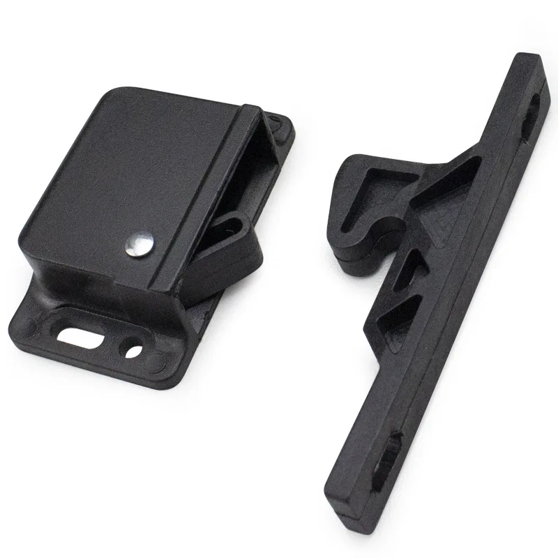 Plastic Door Buckle Cabinet Door Automatic Push Open Spring Hook Lock Buckle Finger 1pc