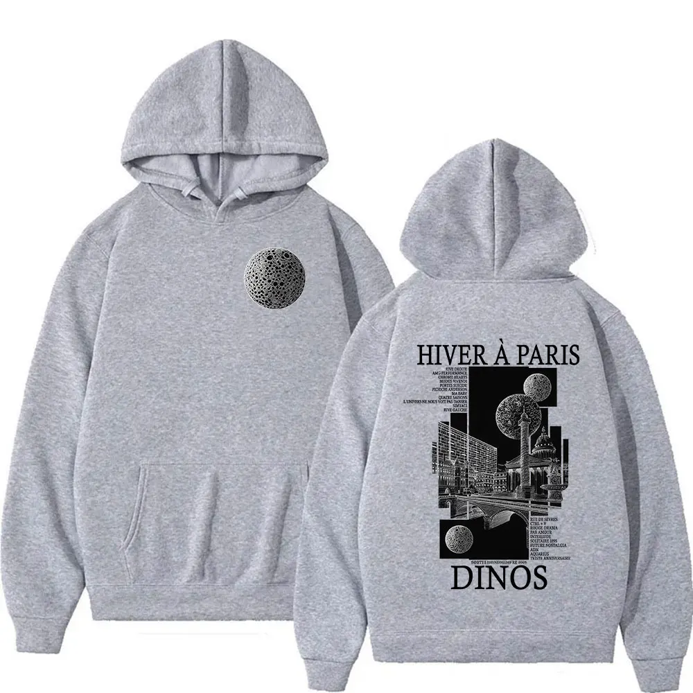 Rapper DINOS HIVER A PARIS Tour 2025 Graphic Hoodie Men's Fashion