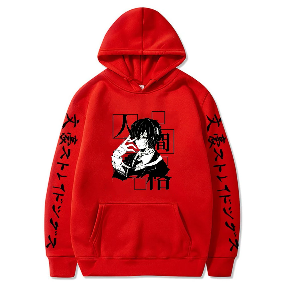 Bungo Stray Dogs Anime Hoodie Unisex Long Sleeve Sweatshirt Women Men's Hoodie Harajuku Streetwear 90s Manga Dazai Osamu Clothes