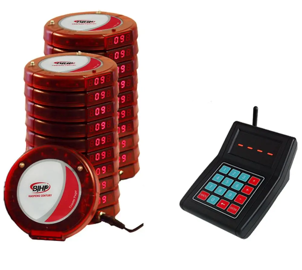 Wireless-Coaster-Pager-Restaurant-Queue-Call-System-One-Set-With-20 ...