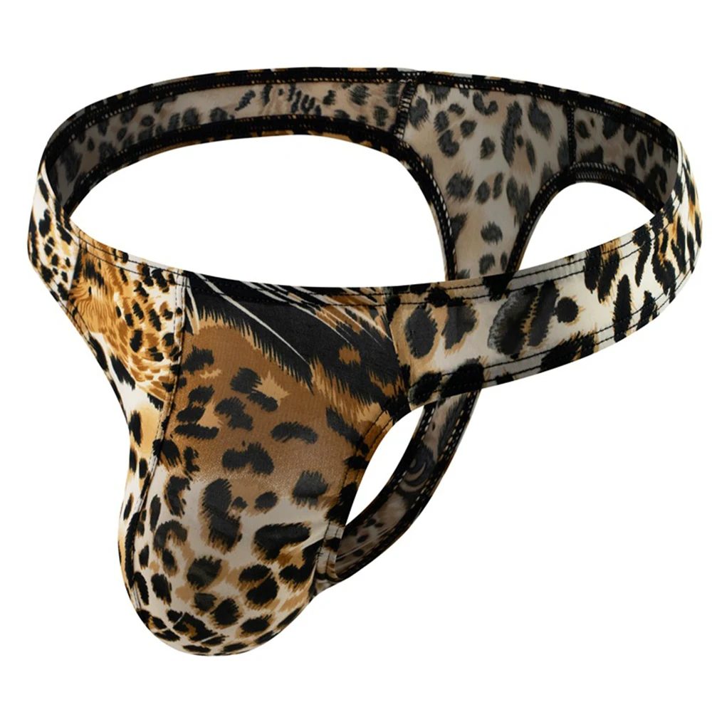 Mens Underwear Briefs Comfort G-string Jockstrap Knickers Leopard Panties Plus Size Sexy Sleepwear Hot Sale Male
