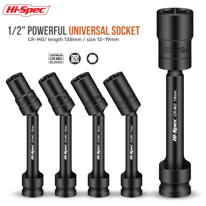 FOCMKEAS 1" Drive 10" Impact Extension Bar - CR-MO Steel, Locking Pin, For Impact Wrenches