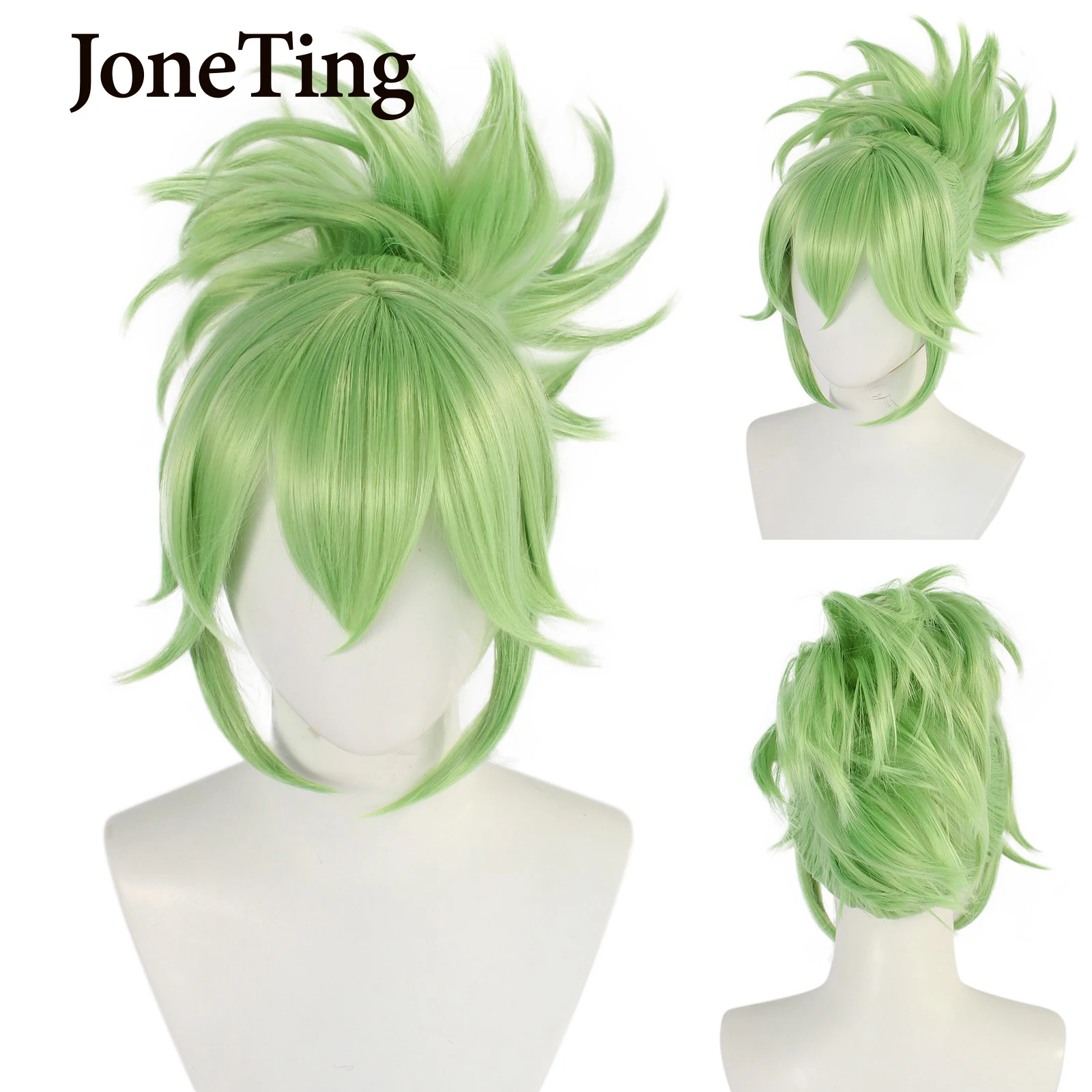 JT Synthetic Kuki Shinobu Cosplay Wig Game Genshin Impact  Kuki Shinobu Wig With Long Braids Heat Resistant Halloween Party Wig