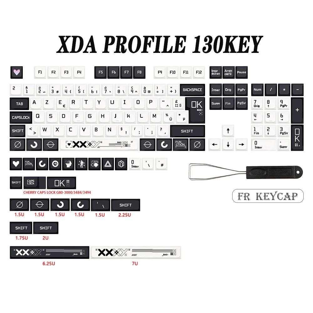 Ʈ Ʈ ׸ XDA Űĸ, TKL87 GMMK Pro 7u AZERTY Ű ĸ,   Ʈ,    ISO   Űĸ