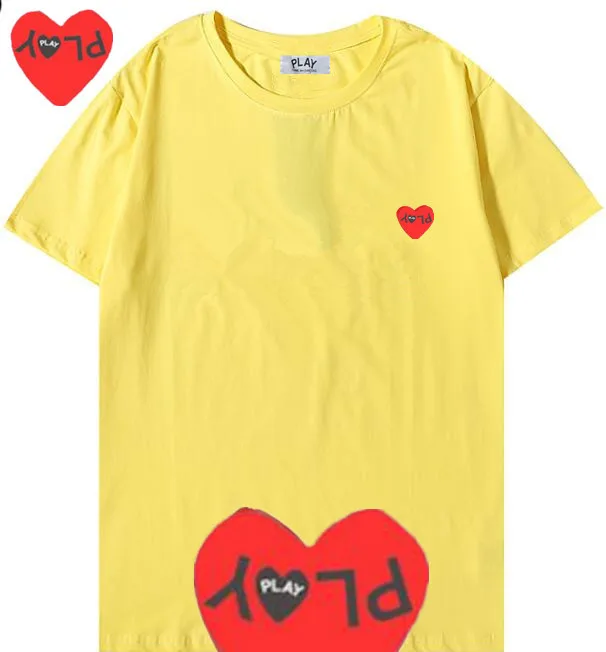have eyes)Pure cotton love short-sleeved PLAY women brand T-shirt men  summer round neck