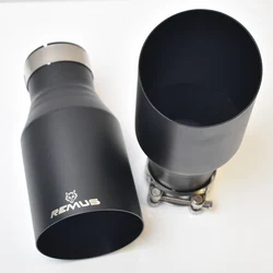 1 PC Matt Black Muffler Stainless Steel Universal  End pipe Car Exhaust Pipe Slash Cut  Exhaust Tip