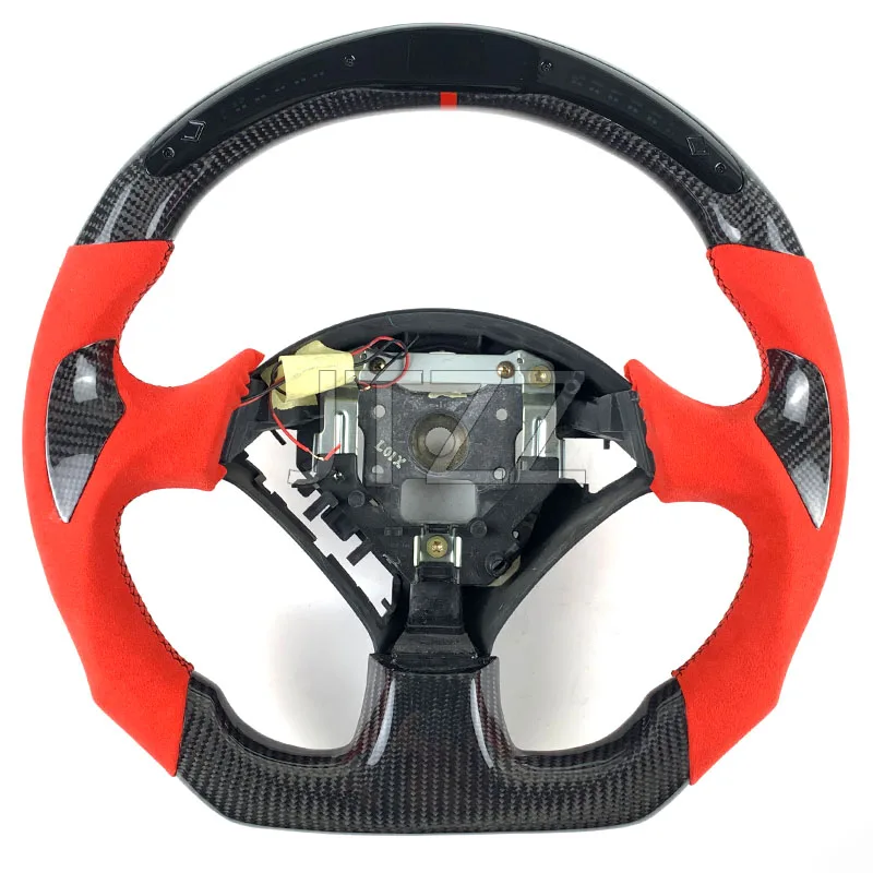 

For Honda S2000 2005 2006 2008 2009 2010 2012 LED Display Screen Carbon Fiber Suede Customized Style Steering Wheel