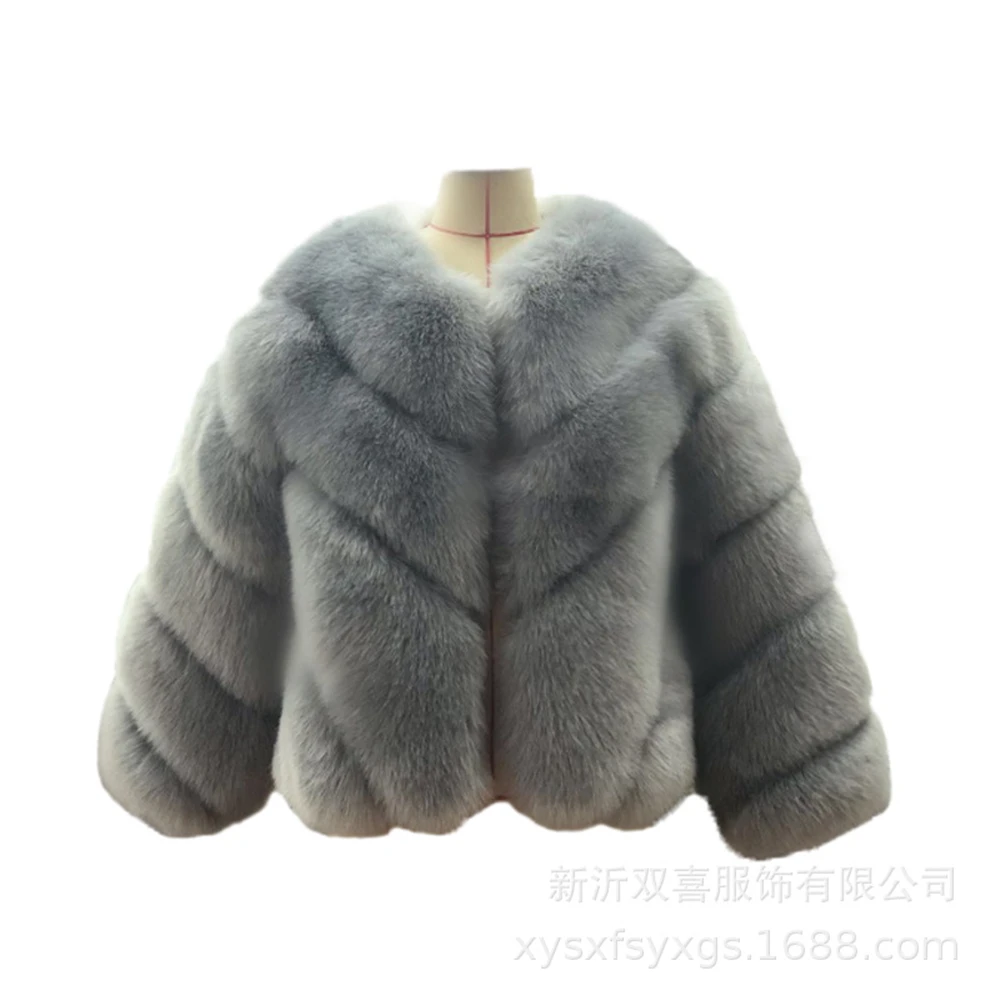 Y2KFaux Fox Coat For Women, Slim Warm Fur Top, Basic Fit, Autumn And Winter, New, 2024