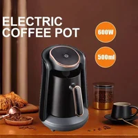 500ml Stainless Coffee Pot Coffee Maker Pot Moka Coffee Maker  Semi-automatic Turkish Coffee Maker Thermal Cup Coffee Machine 2