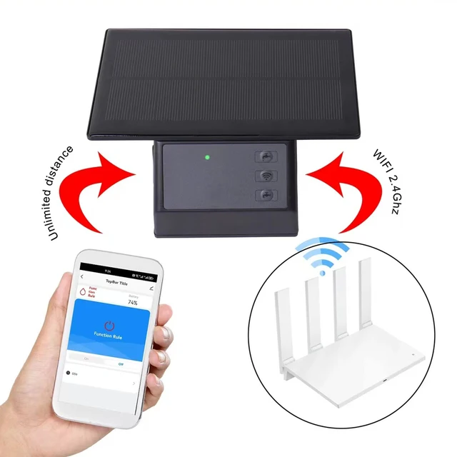 Tuya WiFi Solar Water Pump Timer Automatic Drip Irrigation Kit Watering Timer Mobile Phone Remote Control Irrigation System 3