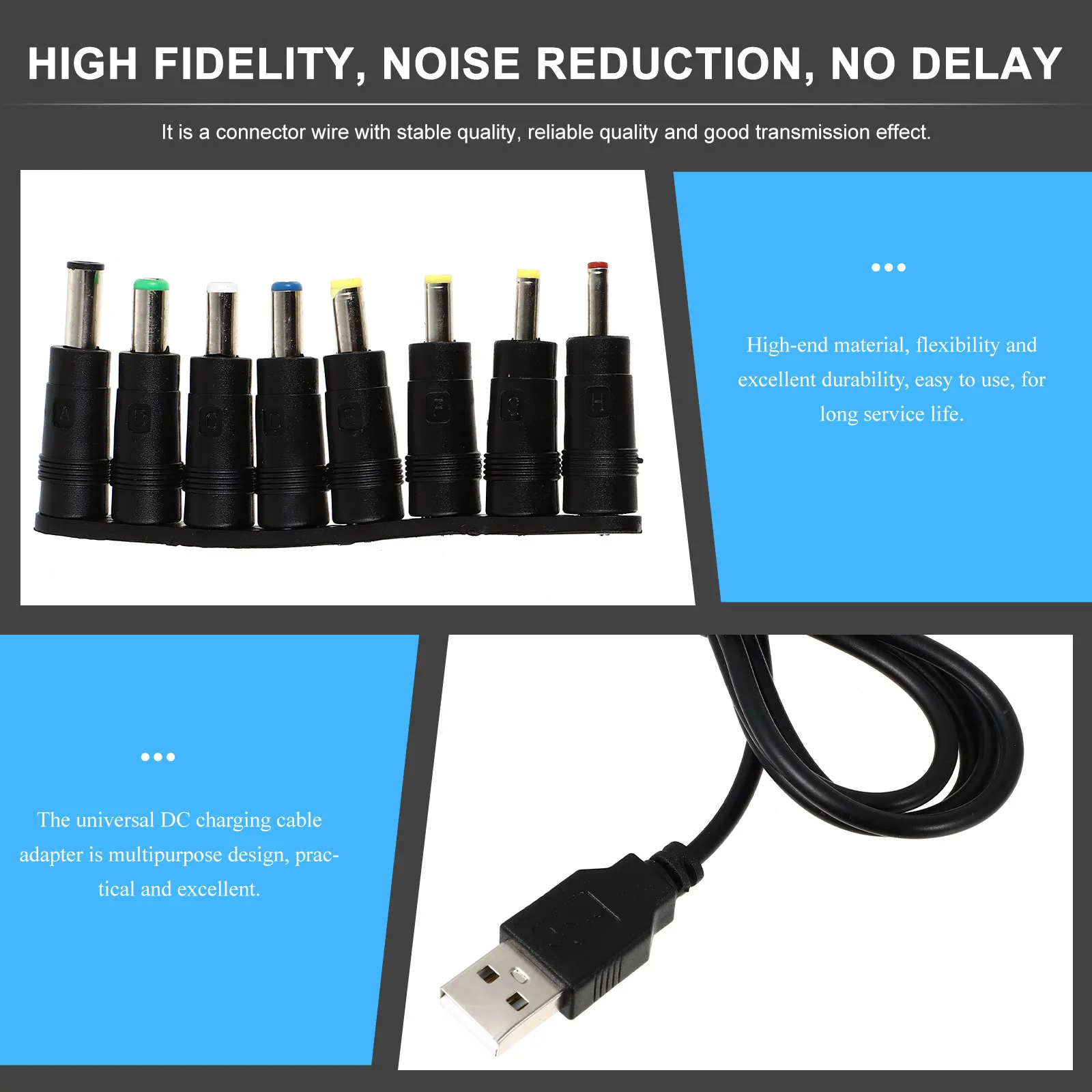 1세트 전문 DC 케이블 어댑터 USB-DC 전원 케이블 어댑터 다목적 단락 보호 간편한 삽입 신뢰성 높음