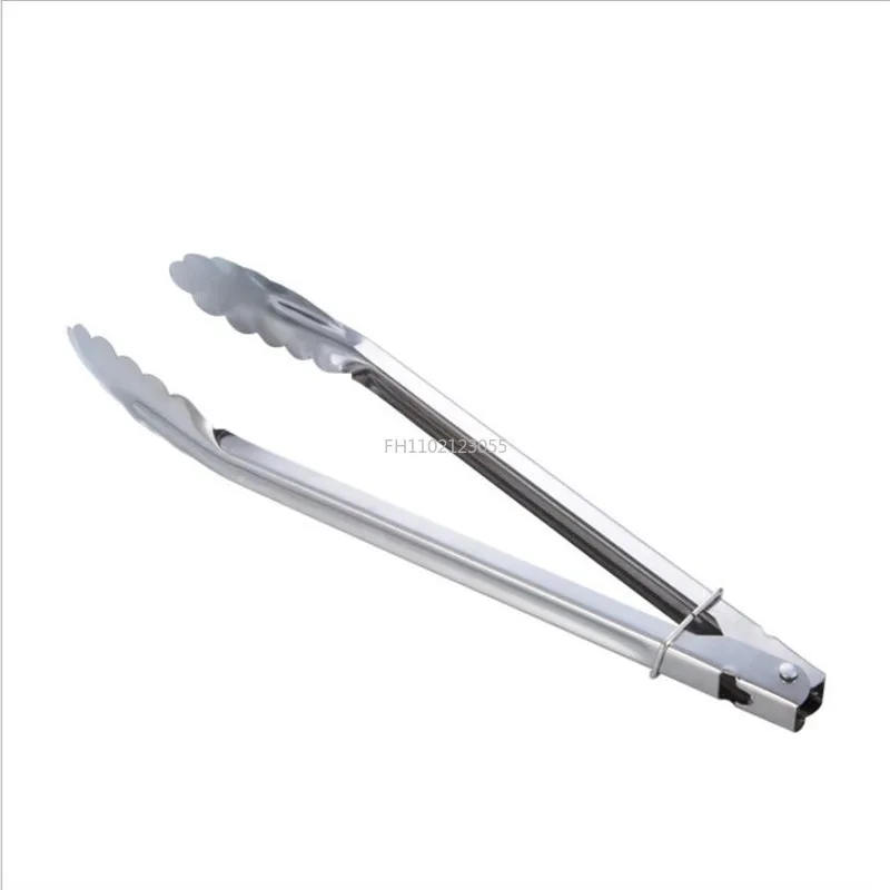 Kitchen Food Stainless Steel Tong Tool Heat Bread Salad BBQ Cooking Serving Utensil Bead Clip Clamp Meat Barbecue Tools Buffet