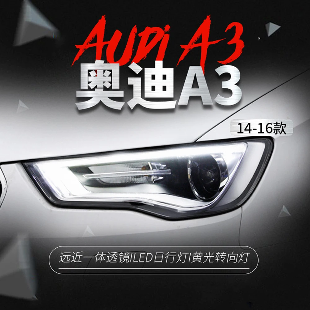 

For 13-16 Audi A3 Headlight Assembly a3 LED Daytime Running Light Front Lamp Dynamic Streamer Turn Signal Indicator Headlamp