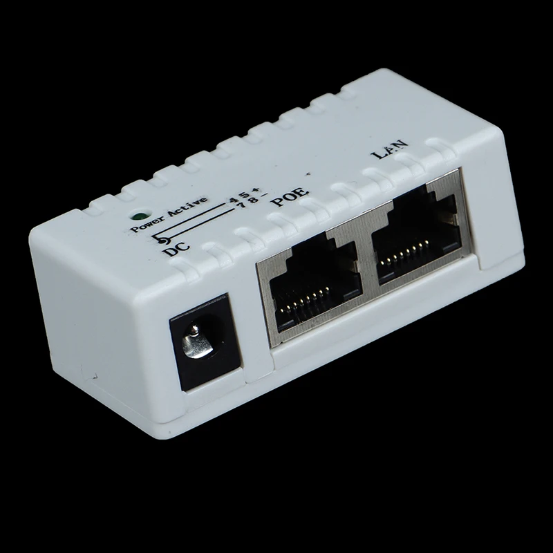 핫 1개 2V - 48V 패시브 POE 인젝터 IP 카메라 VoIP 전화 네트워크 AP 장치 10/100 Mbps 카메라 네트워크 마운트 어댑터