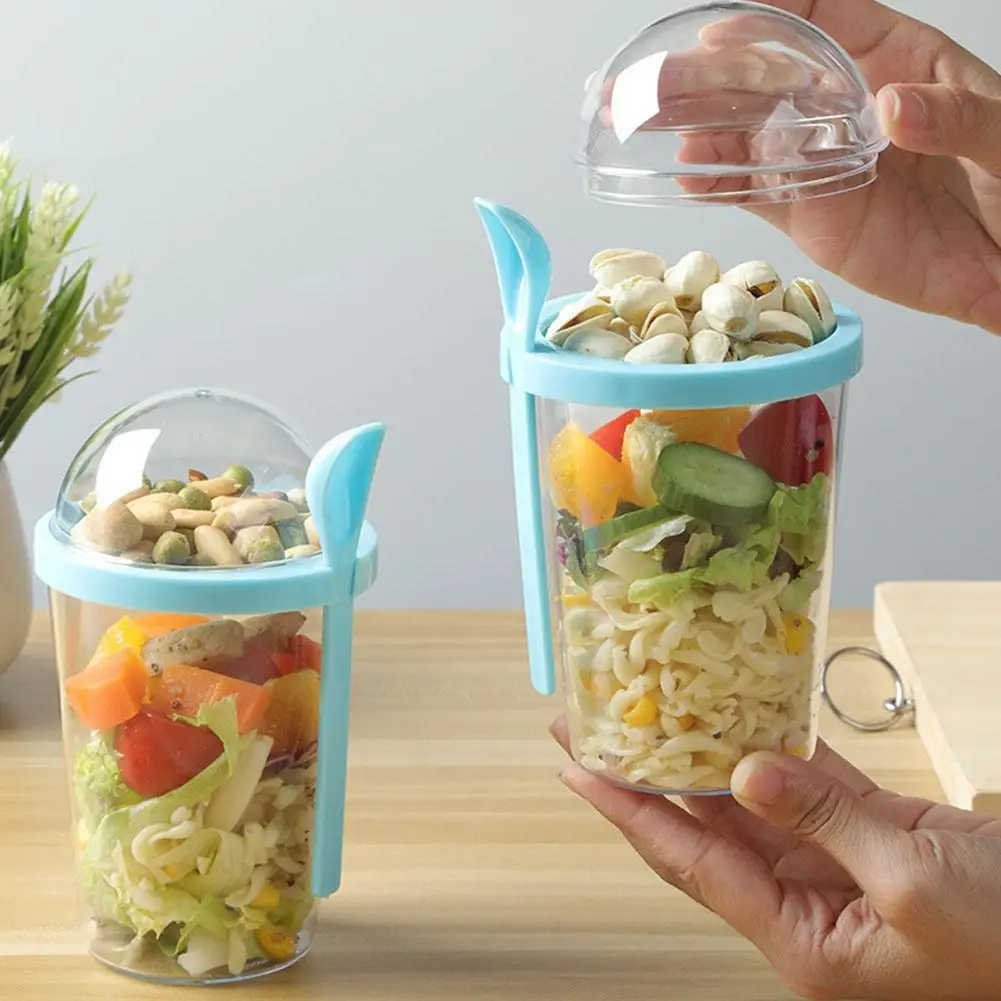 PortablePicnicBoxBreakfastOatmealCerealNutYogurtSaladCup