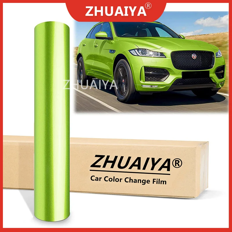 

Car Color Change Film (152cmx18m) Lime Green Gloss Metallic Car Auto Motorcycle Vehicle Sticker Decal Vinyl Wrap Film