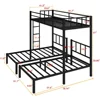 Triple Bunk Bed Twin Over Twin Over Twin, 3 Bunk Bed with Side Ladder, Twin Size Triple Bunk Bed for Kids, Teens 2