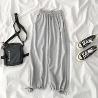 Spring Women Harem Pants Adjusted Bundle Loose Trousers Stretch Drawstring Leisure Sweatpants Students Daily All-match Ulzzang 2