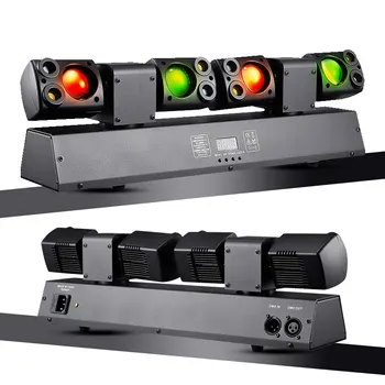 2025 Luci da palcoscenico a LED per DJ Lampada da bar per atmosfera DMX a doppia testa per attrezzature di illuminazione dinamiche per danza discoteca ambientale per feste in casa