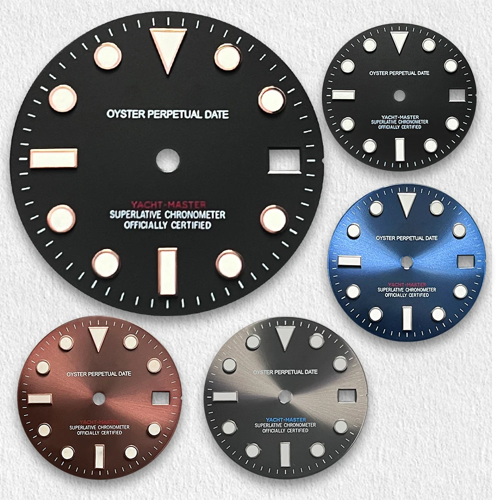 

Циферблат S-Logo SUB Diver подходит для часов NH35/NH36/4R/7S, голубой светящийся градиентный циферблат, аксессуары для модификации часов, 28,5 мм