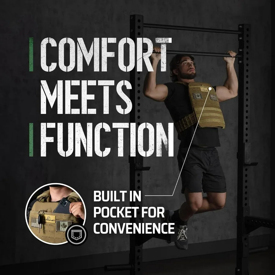 Amstaff Tactical Weighted Vest for Fitness Workouts Adjustable Weight Vest with Versatile Wearable Design Ideal for Strength Tr