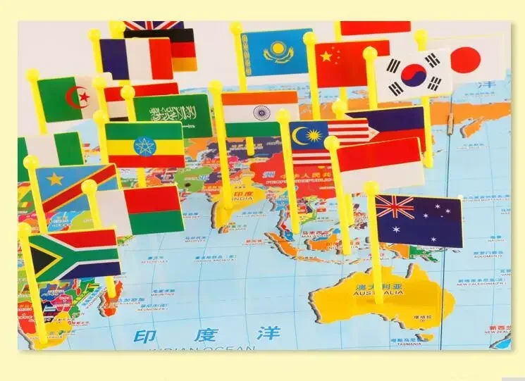 3D Wooden Map of The World Puzzle Stereo Toy,Mapology World Map Puzzle Includes Country Flags,Fun Jigsaw Puzzle Educational Toys 6