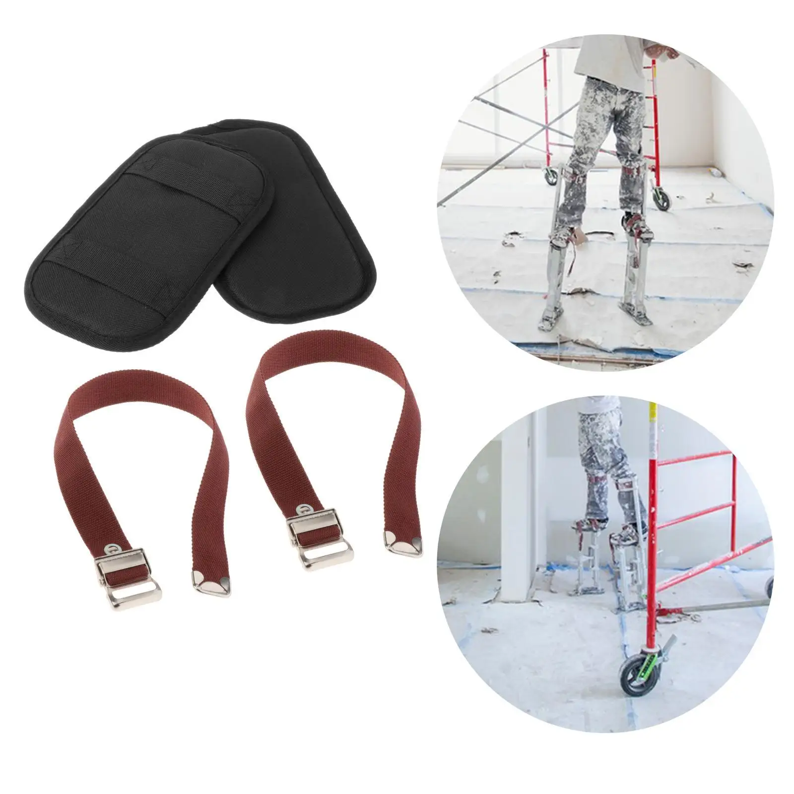 Drywall Stilt Replacement Parts for Stilts Screw Plastering Home Improvement Wiring Heel Bracket Decoration Leg Band Strap drywall stilt parts