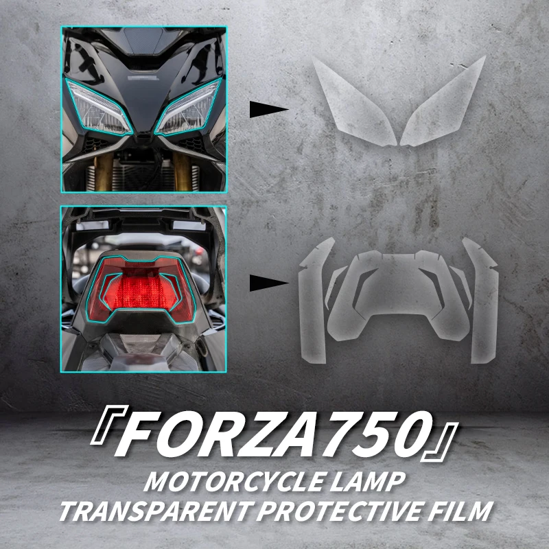 Used For HONDA FORZA750 Headlights And Taillights TPU Transparent Protective Film Motorcycle Accessories Lamp Stickers Decals