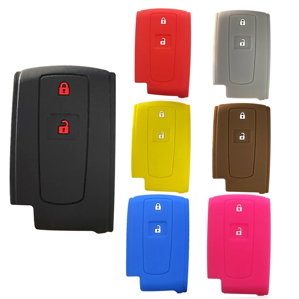 Silicone Car Key Fob Cover Case Shell Set for TOYOTA Corolla Verso 2004 2006 2007 Prius Gen 20 2005 2008 Remote Key Accessories key case key case cover car key shell remote control case cover flip key fob shell