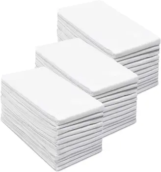 4/6/10Pcs, Simple White 100% Soft Absorbent Cotton Napkins, Bar Towels, Cooking and Baking Tea Towels, Dish Towels, Scouring Pads, Hand Towels, Tea Towels, Super Soft, Highly Absorbent, Kitchen Decoration, Kitchen Accessories, DIY Preferred Choice, Kitchen Essentials 1