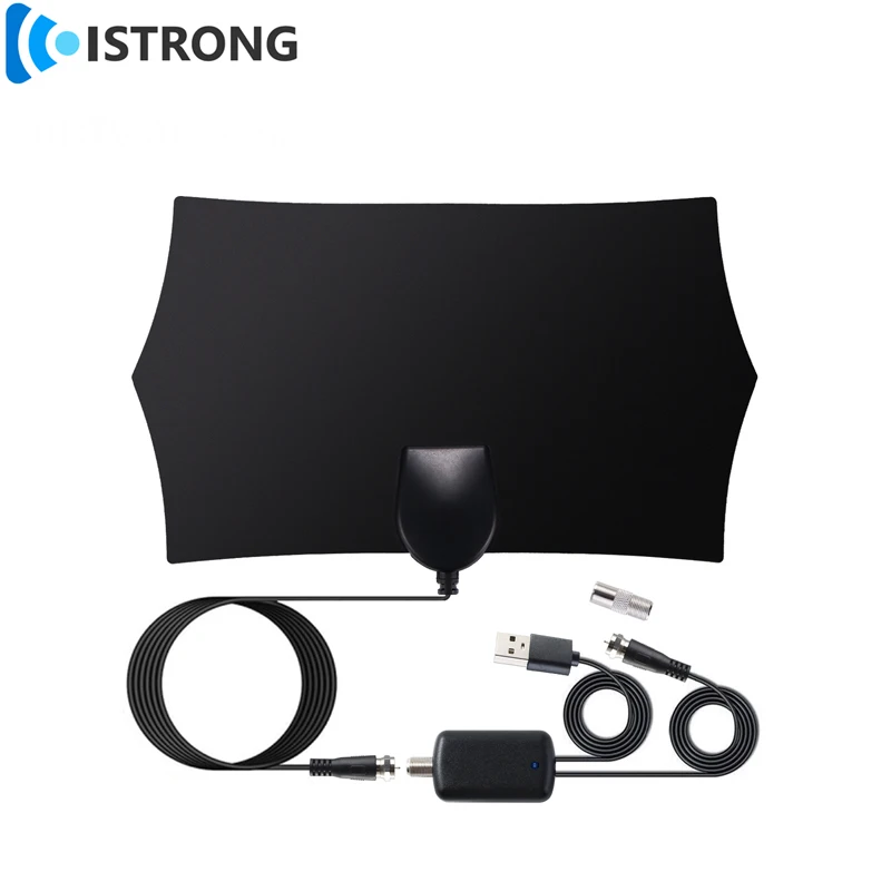 

Powerful Indoor Digital TV Antenna High-range Signal Amplifier DVB-T2 ATSC Satellite TV Receiver 4K 1080P Free HD Channel UHF