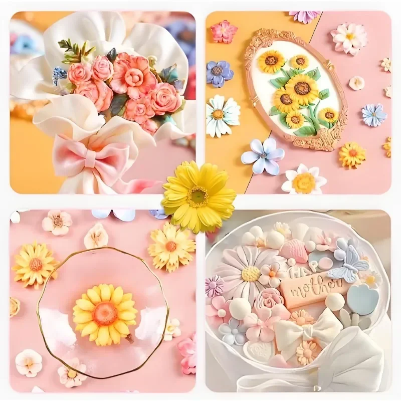 1pc Flower Silicone Mold Bouquet Casting Mold DIY Decoration Chocolate Sugar Resin Candle 3D Mould Crafts Tools