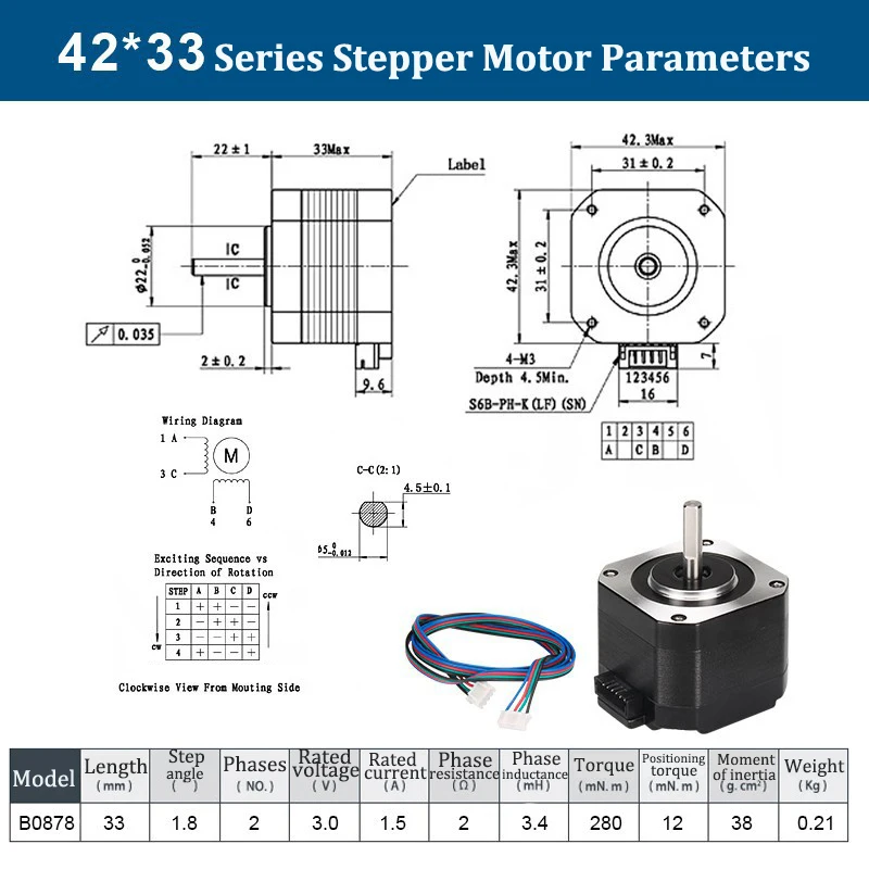 Generic 42 Stepper Motor For 3d Printer Cnc Engraving Milling Machine ...