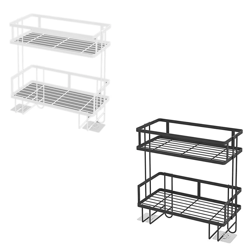 

New Bathroom Over The Toilet Storage Shelf, 2-Tier Metal Bathroom Organizer Toilet Paper Holder, No Drilling