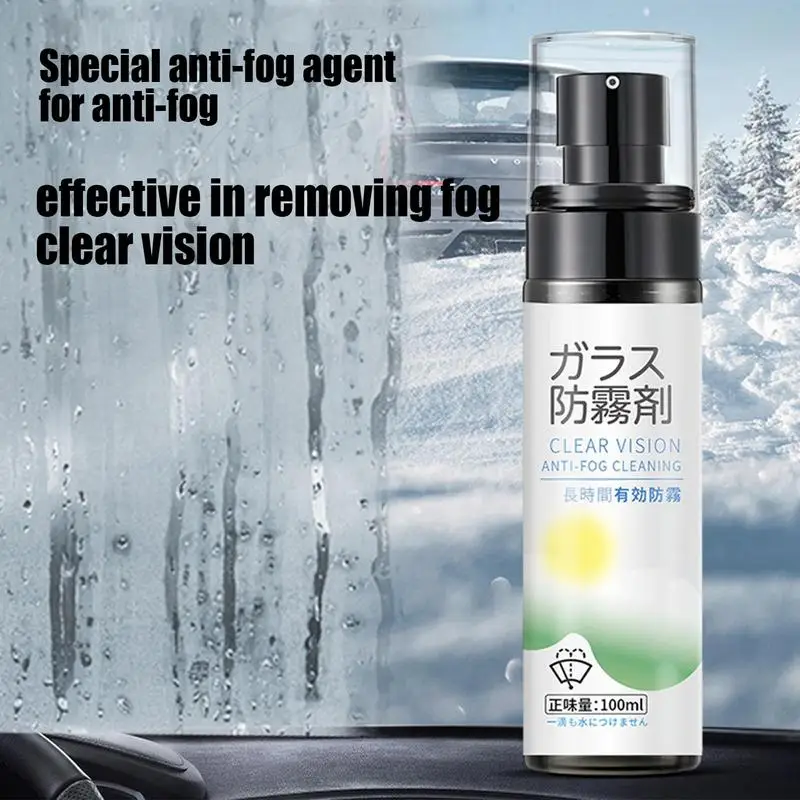 For RV Windshield Defogger Spray Car Windshield Anti Fog Glass Defogger Car Window Cleaner Glass Cleaning Spray