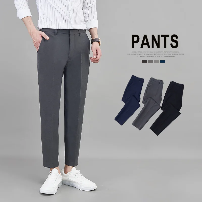 

MRMT 2024 Brand New Pants Men's Nine-Point Self-Cultivation Business Dress Casual New Pants Feet Trend Suit Pants Men Trouser