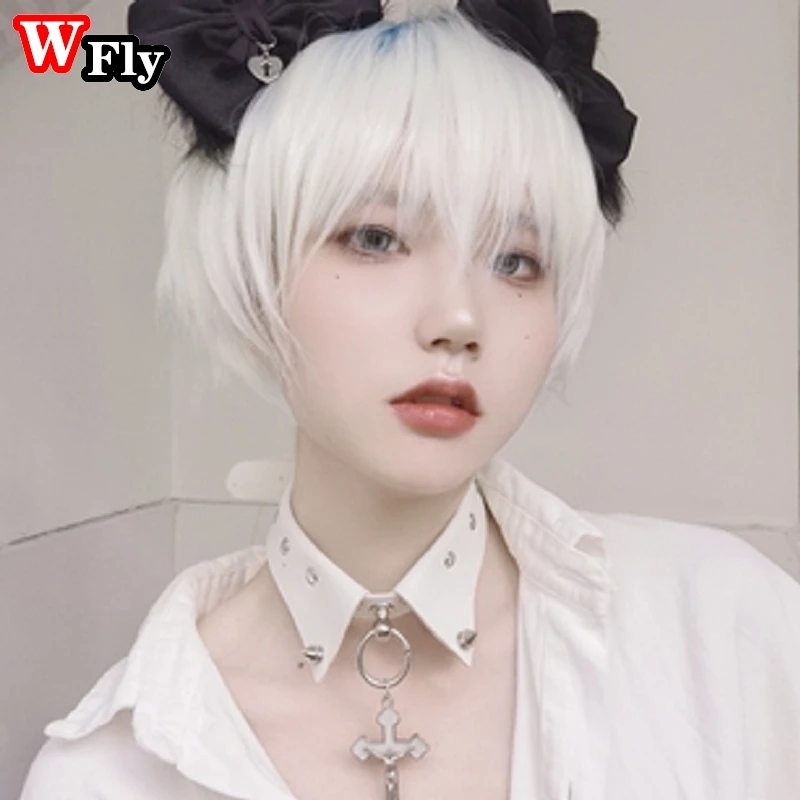 Y2K Spice Girl Necklace collar cross pendant Decoration wig collar rivet neck ornament Gothic Punk Lolita rock hip hop