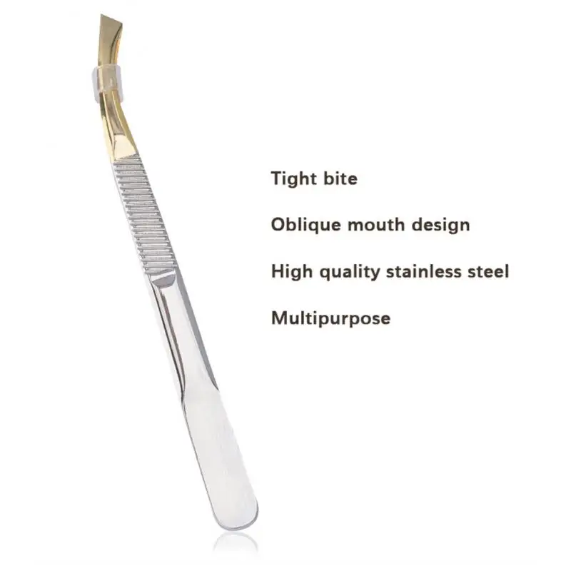 Eyebrow Trimming Clip Eyebrow Pliers Tool Eyebrow Clip Stainless Steel Clip Eyelash Double Eyelid Tweezers Slant Makeup Tool 2