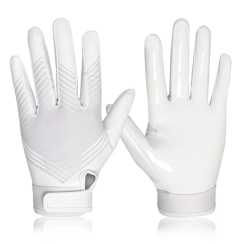 Non-Slip rugby gloves Full Finger Cycling Gloves Silicone Grip Palm American Football Receiving Gloves Outdoor Training & Game 6